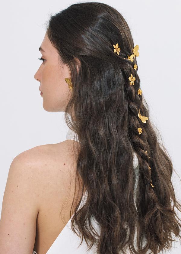 Jennifer Behr Farasha Bobby Pin Set Gold