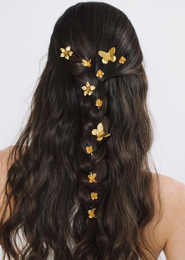 Jennifer Behr Farasha Bobby Pin Set Gold
