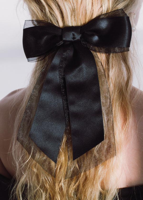 Jennifer Behr Frankie Bow Barrette Black