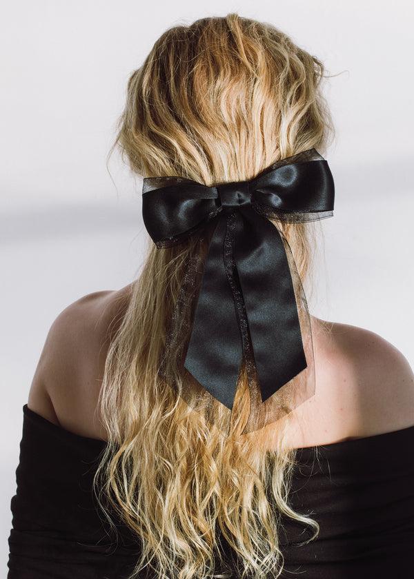 Jennifer Behr Frankie Bow Barrette Black
