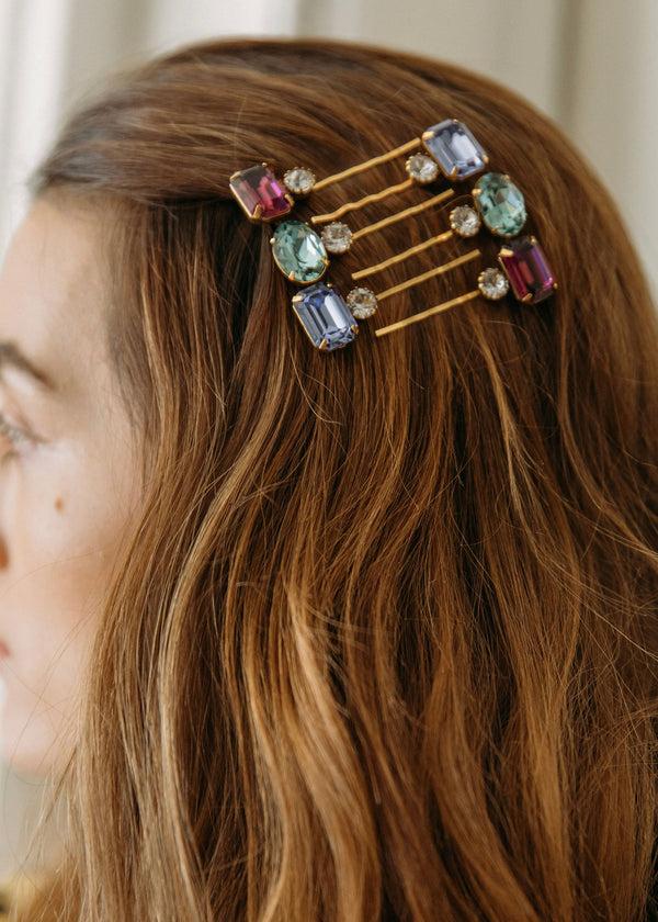 Jennifer Behr Gemma Bobby Pin Antique Rose