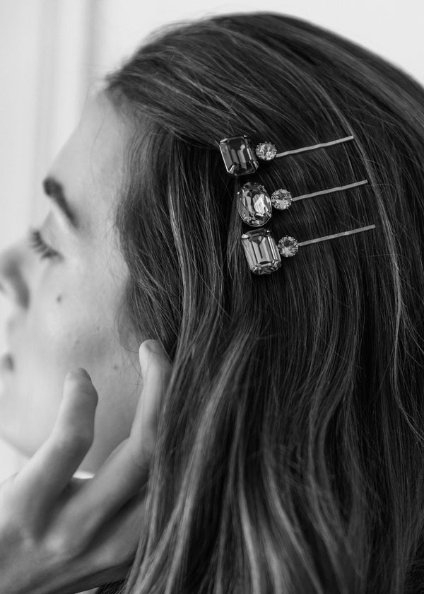 Jennifer Behr Gemma Bobby Pin Emerald