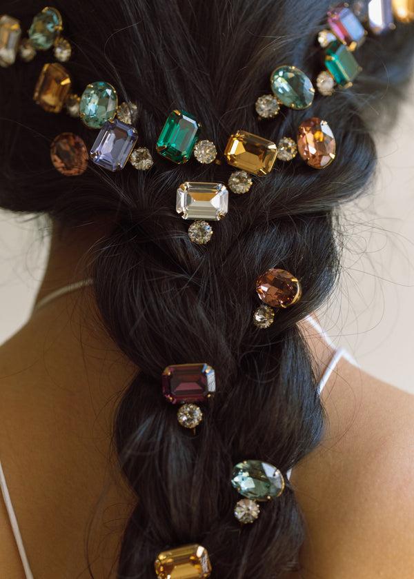Jennifer Behr Gemma Bobby Pin Emerald