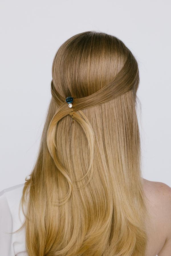 Jennifer Behr Gemma Bobby Pin Sapphire