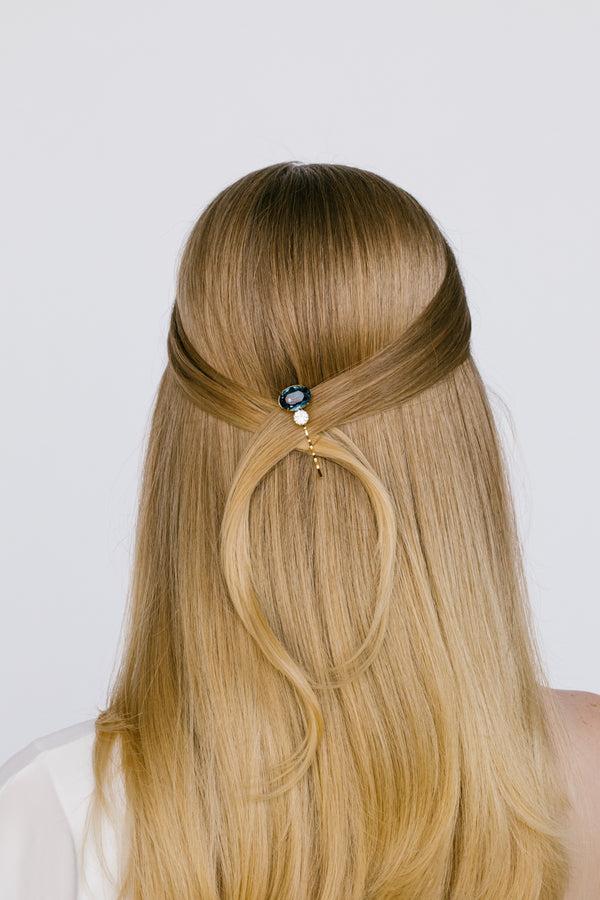 Jennifer Behr Gemma Bobby Pin Sapphire