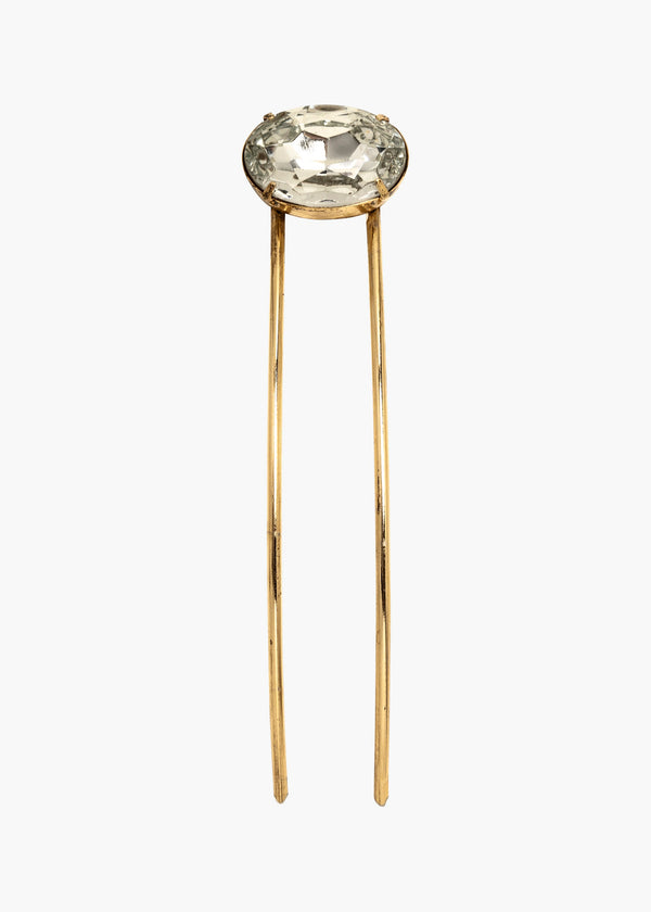 jennifer behr Gemma Hairpin Crystal Antique Gold