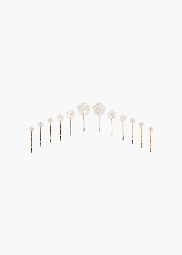 jennifer behr Geneva Bobby Pin Set Mother Of Pearl