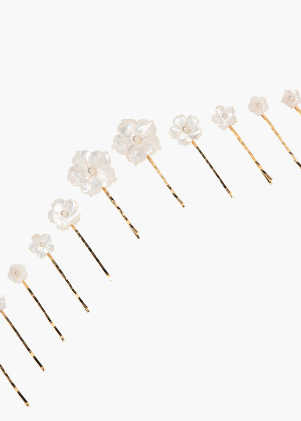Jennifer Behr Geneva Bobby Pin Set Mother Of Pearl