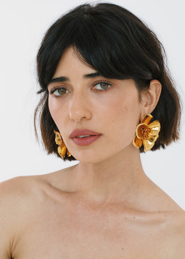 Jennifer Behr Gladiolus Earrings Gold