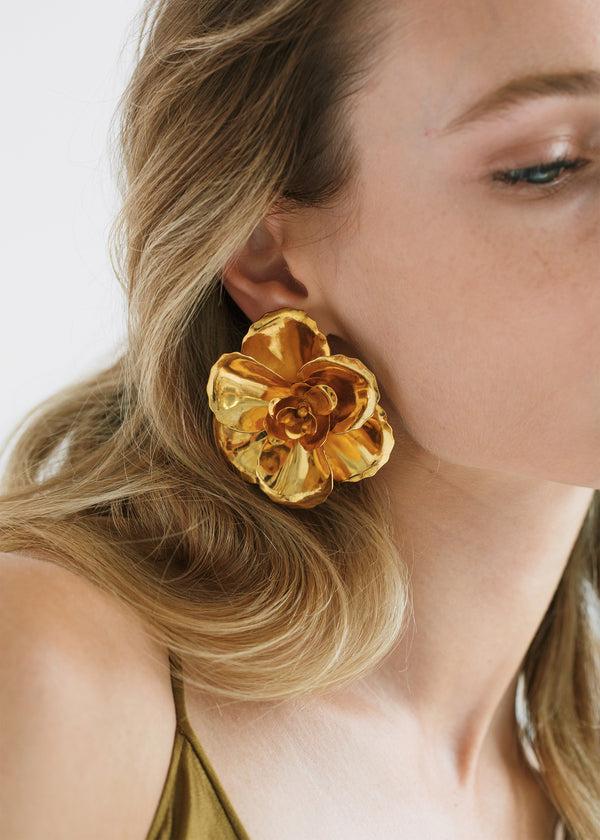 Jennifer Behr Gladiolus Earrings Gold