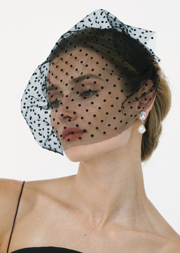 Jennifer Behr Grace Voilette Black