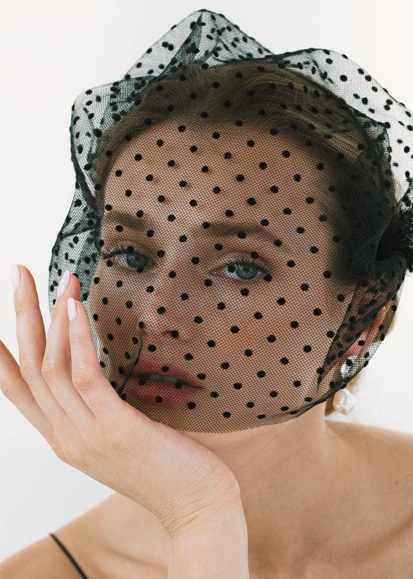 Jennifer Behr Grace Voilette Black