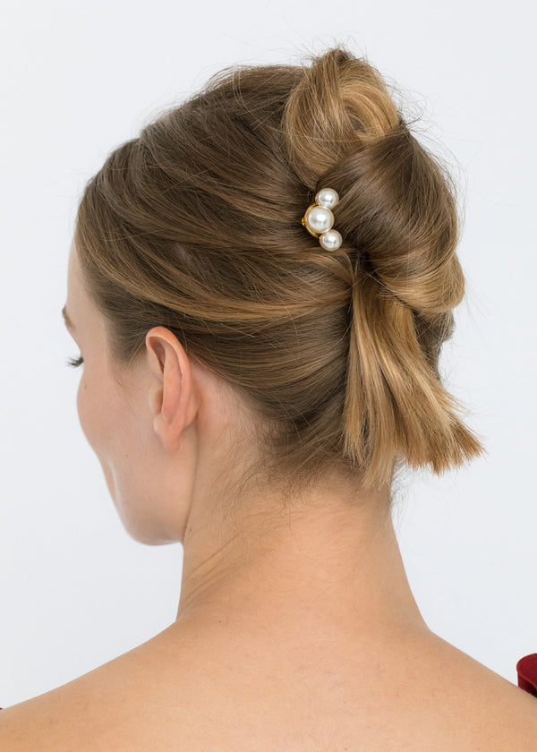 Jennifer Behr Gretel Hairpin Gold Pearl