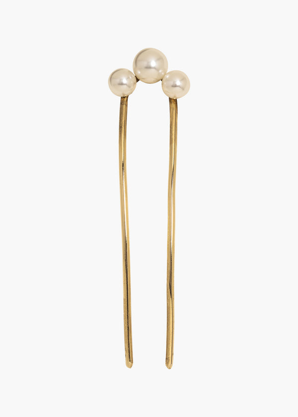 jennifer behr Gretel Hairpin Gold Pearl