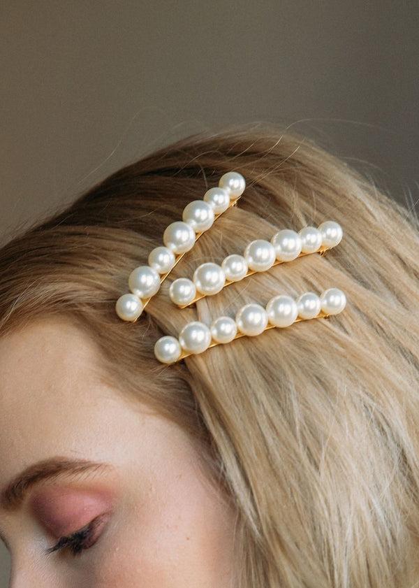 Jennifer Behr Gretel Pearl Barrette Gold