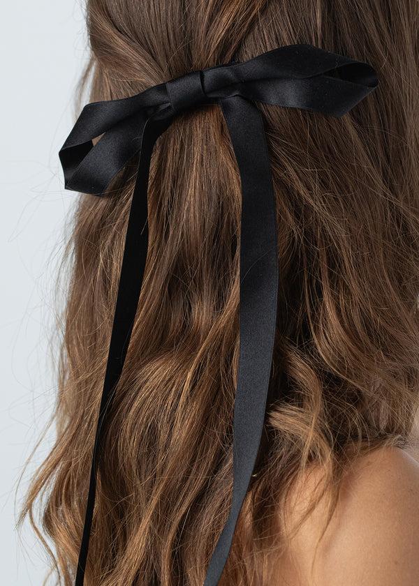 Jennifer Behr Gretta Bow Barrette Black