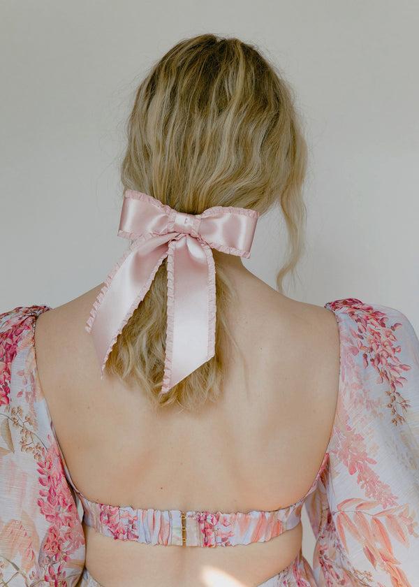 Jennifer Behr Harper Bow Barrette Blush
