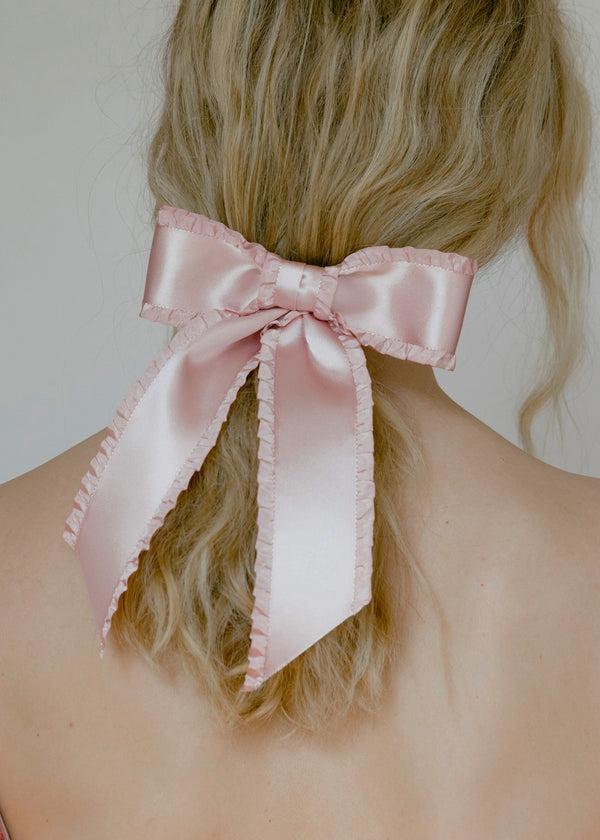Jennifer Behr Harper Bow Barrette Blush