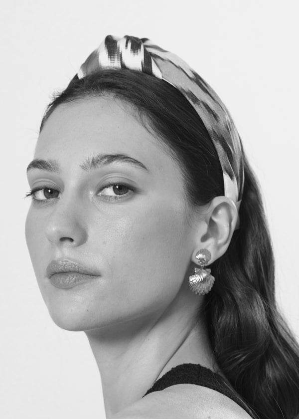 Jennifer Behr Ikat Samaya Headband Juniper