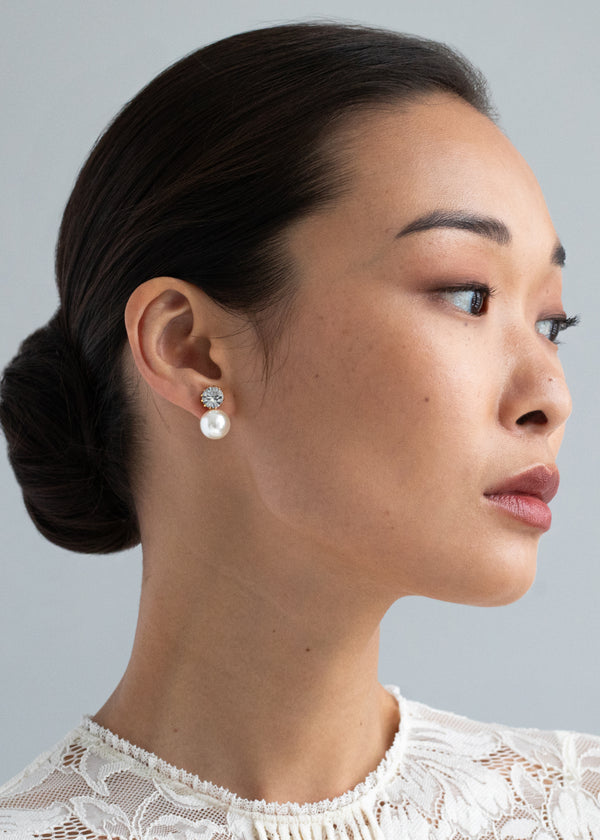 Jennifer Behr Ines Earrings Crystal Antique Gold