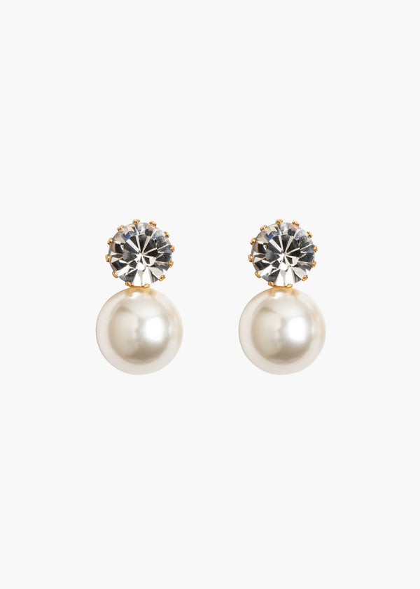 jennifer behr Ines Earrings Crystal Antique Gold