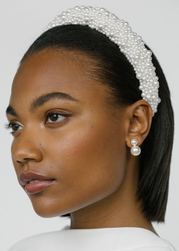 Jennifer Behr Iris Pearl Earrings Pearl