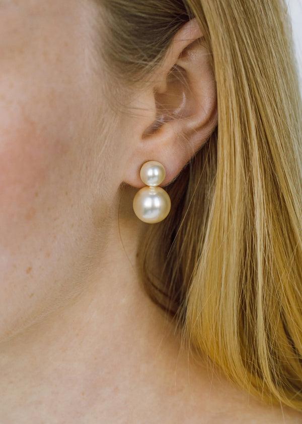 Jennifer Behr Iris Pearl Earrings Pearl