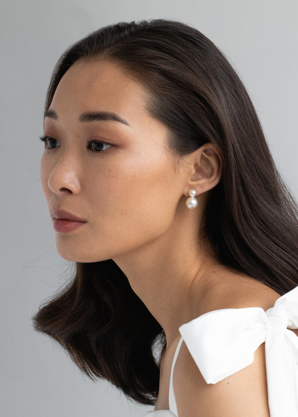 Jennifer Behr Iris Pearl Earrings Pearl