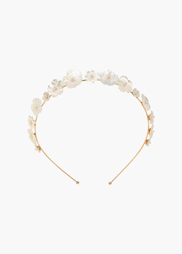 jennifer behr Jenna Headband Mother of Pearl