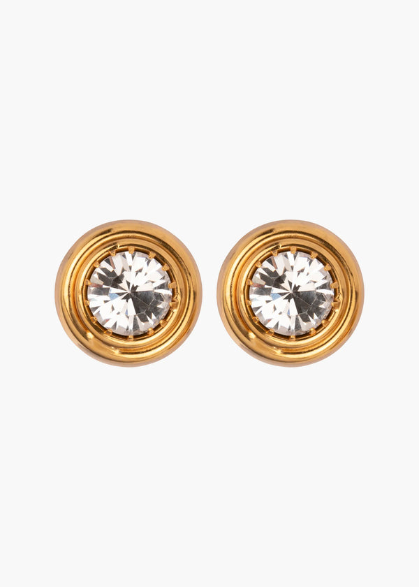 jennifer behr Jodi Earrings Crystal Antique Gold