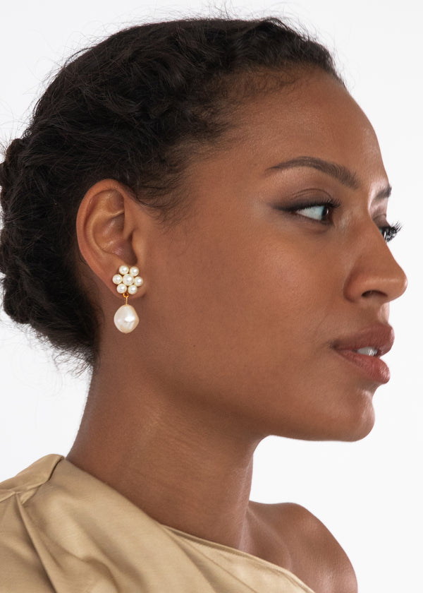 Jennifer Behr Josie Earrings Pearl