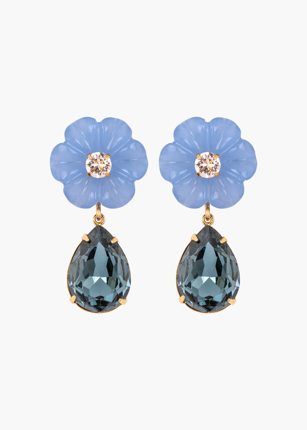 jennifer behr Juna Earrings Blue Chalcedony