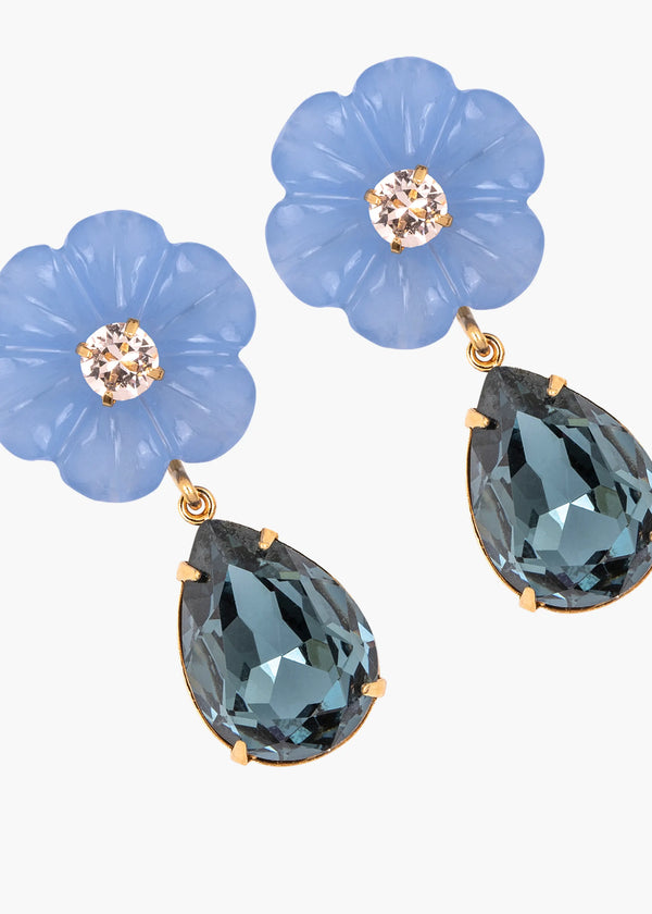 Jennifer Behr Juna Earrings Blue Chalcedony
