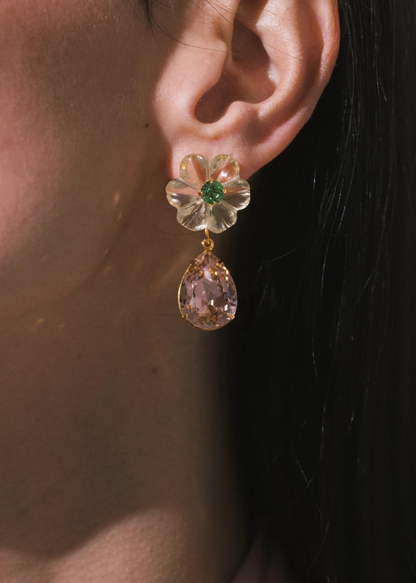 Jennifer Behr Juna Earrings Lemon Quartz