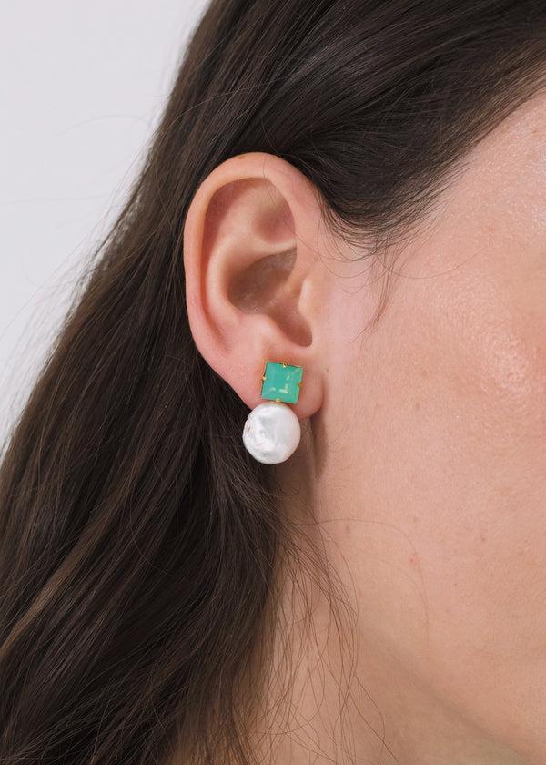 Jennifer Behr Junia Earrings Pacific Opal