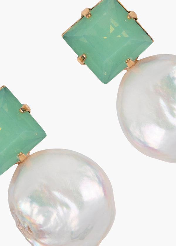 Jennifer Behr Junia Earrings Pacific Opal