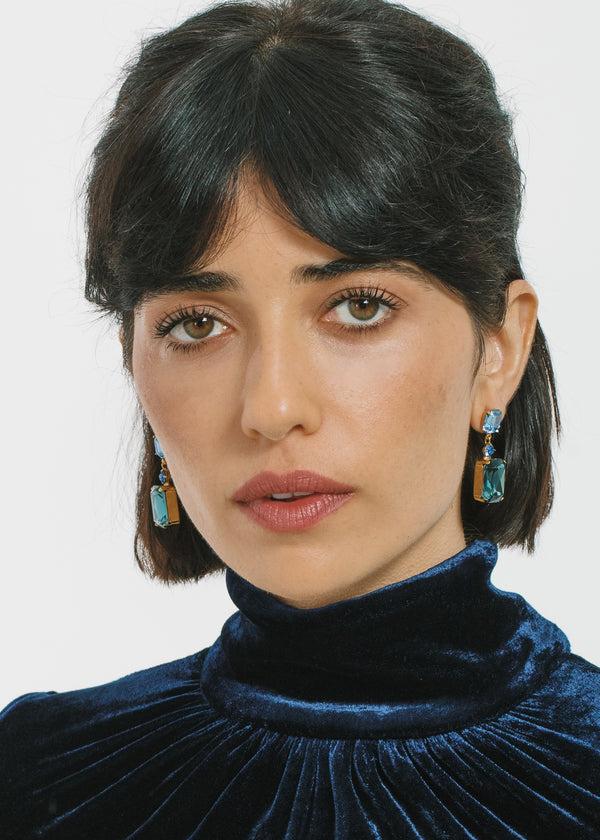Jennifer Behr Justine Earrings Sapphire