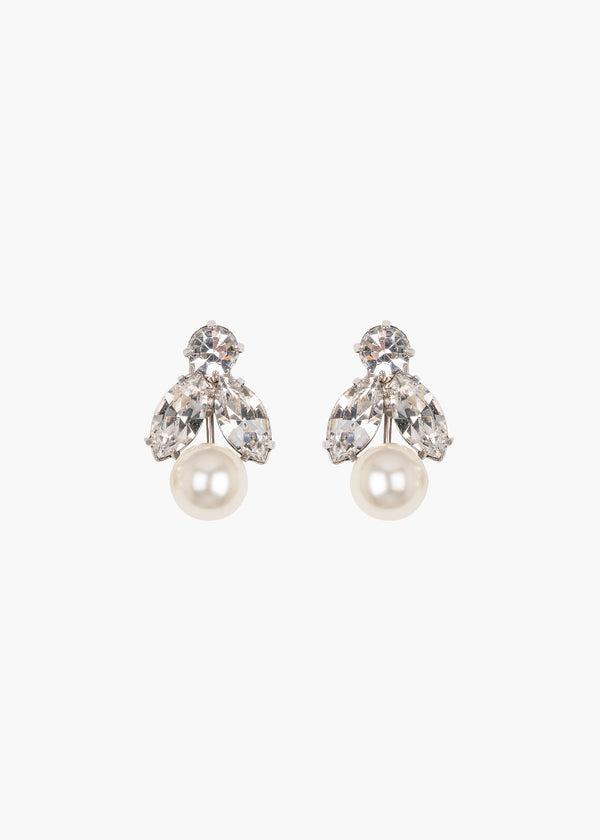jennifer behr Kaide Earrings Crystal Pearl