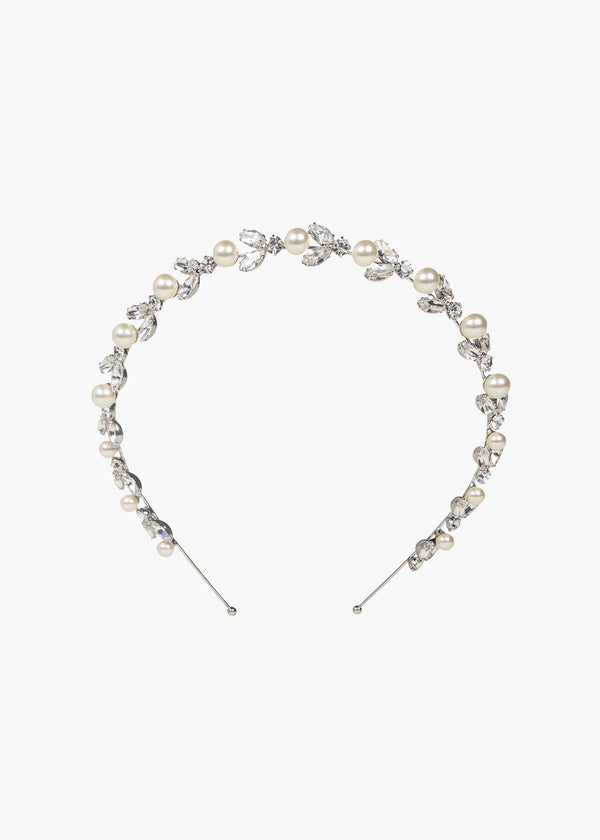 jennifer behr Kamila Headband Crystal Pearl