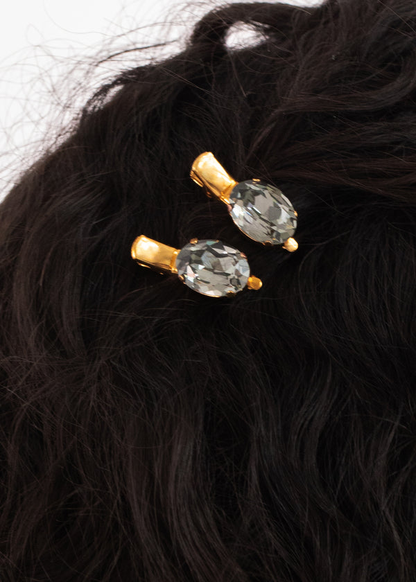 Jennifer Behr Kara Hair Clips Black Diamond