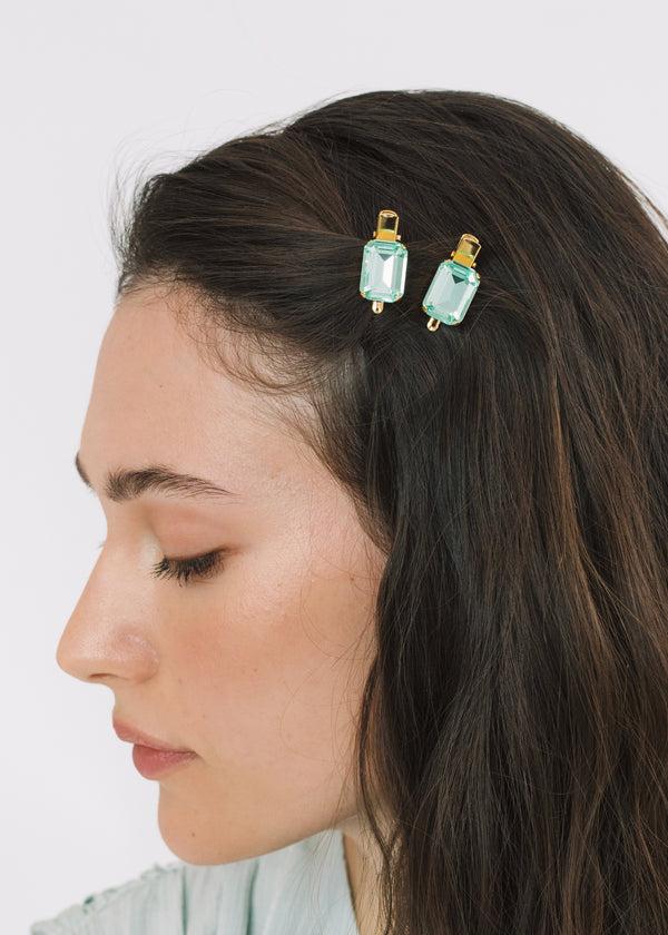 Jennifer Behr Kara Hair Clips Chrysolite