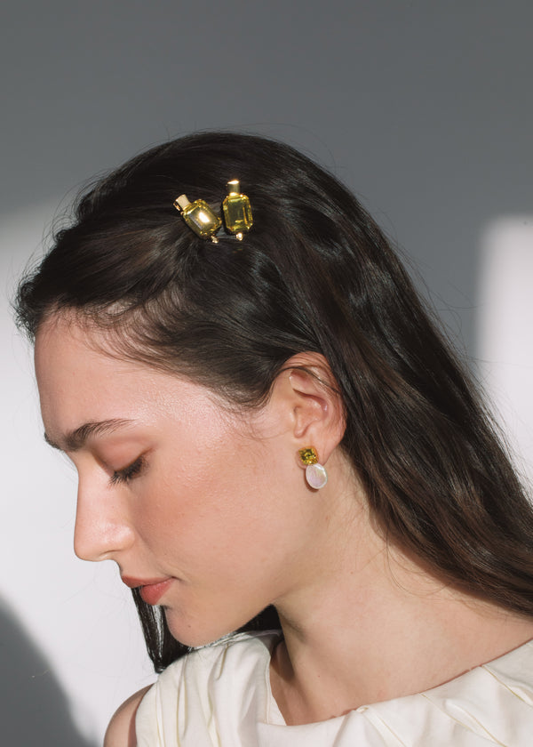 Jennifer Behr Kara Hair Clips Citron