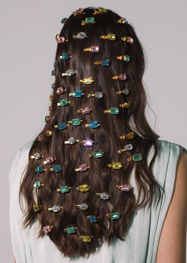 Jennifer Behr Kara Hair Clips Citron