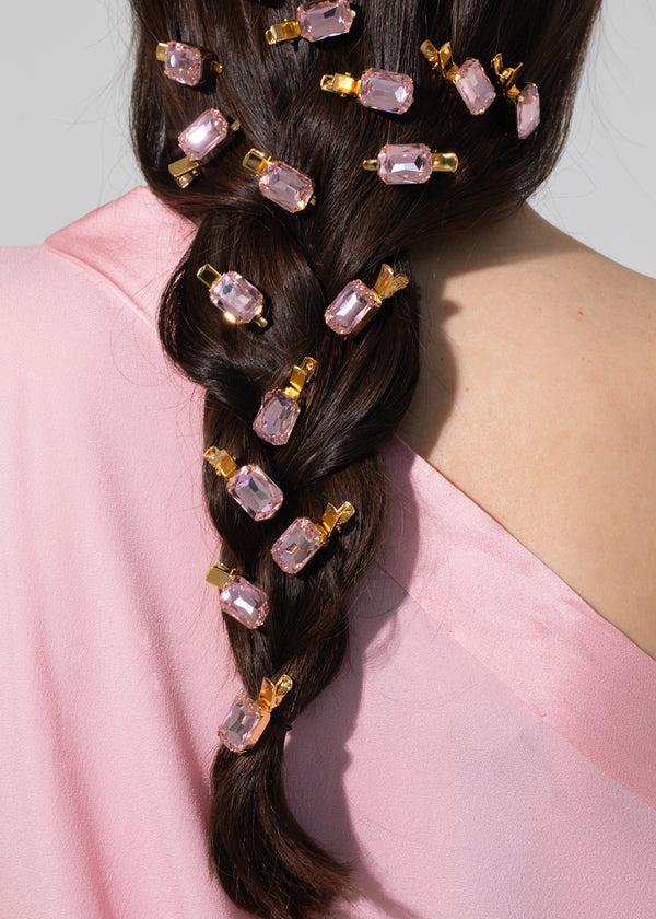 Jennifer Behr Kara Hair Clips Rose