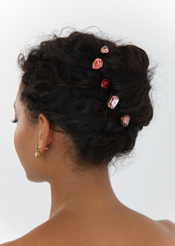 Jennifer Behr Karina Bobby Pin Set Rose