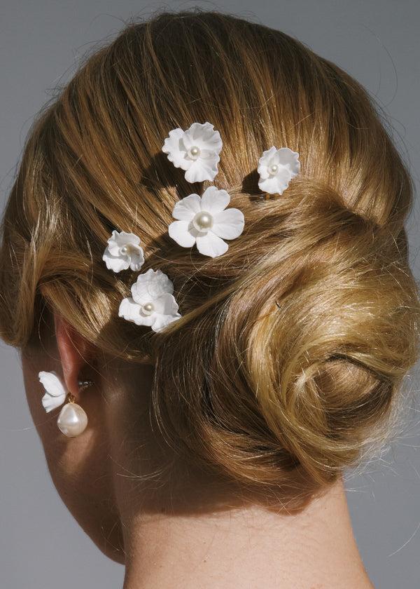 Jennifer Behr Karissa Bobby Pin Set Cream