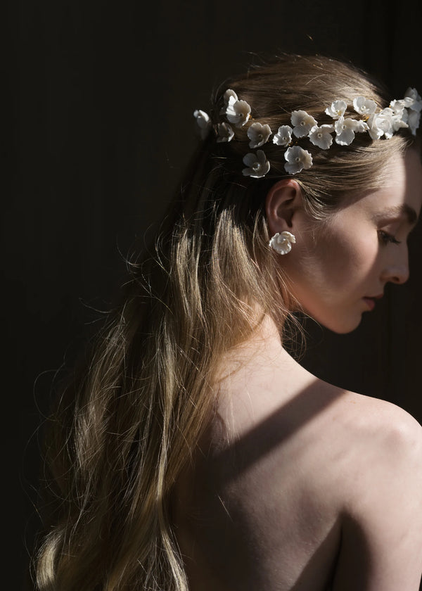 Jennifer Behr Karissa Earrings Cream