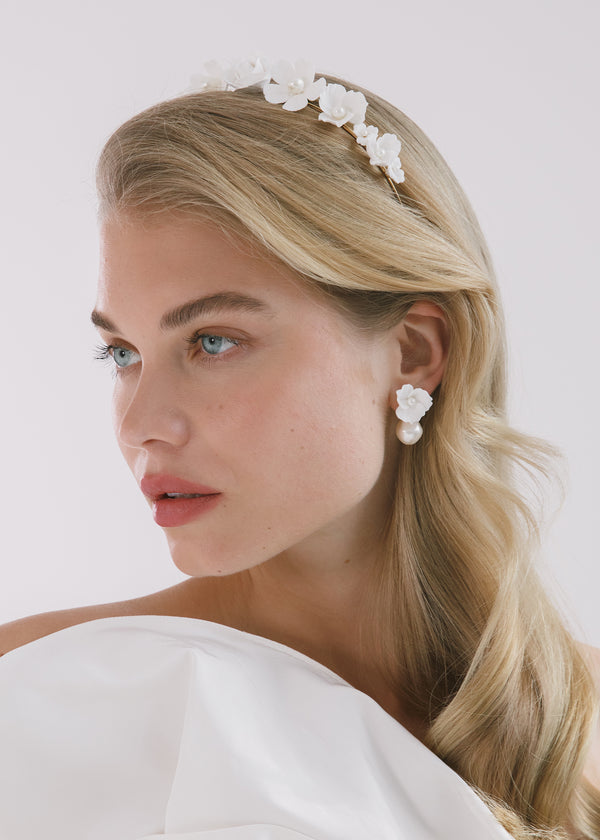 Jennifer Behr Karissa Headband Cream