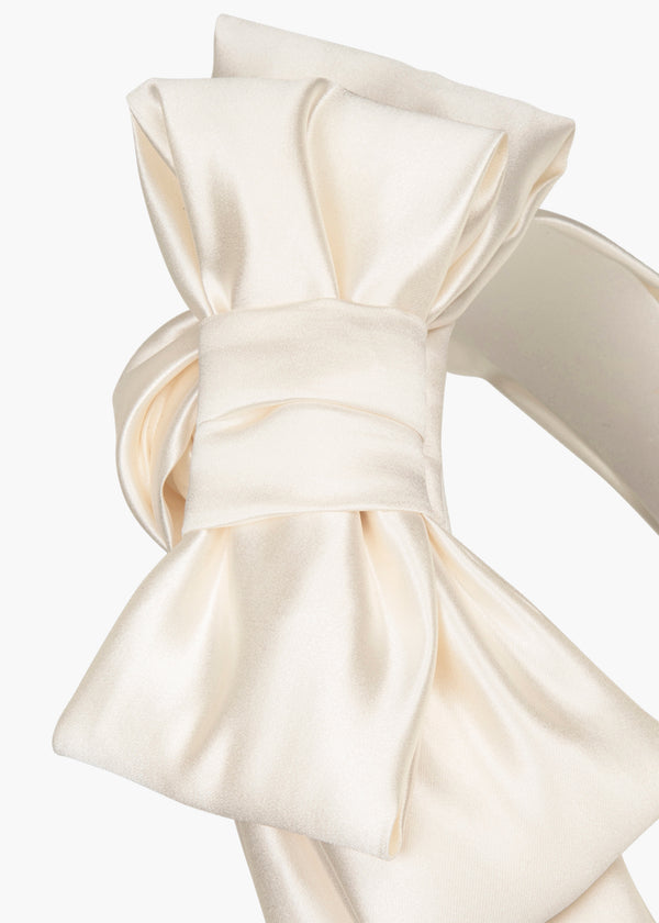 Jennifer Behr Karmen Bow Headband Cream