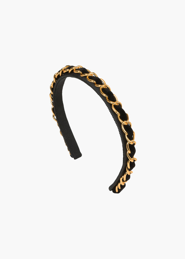 jennifer behr Kason Headband Black Gold